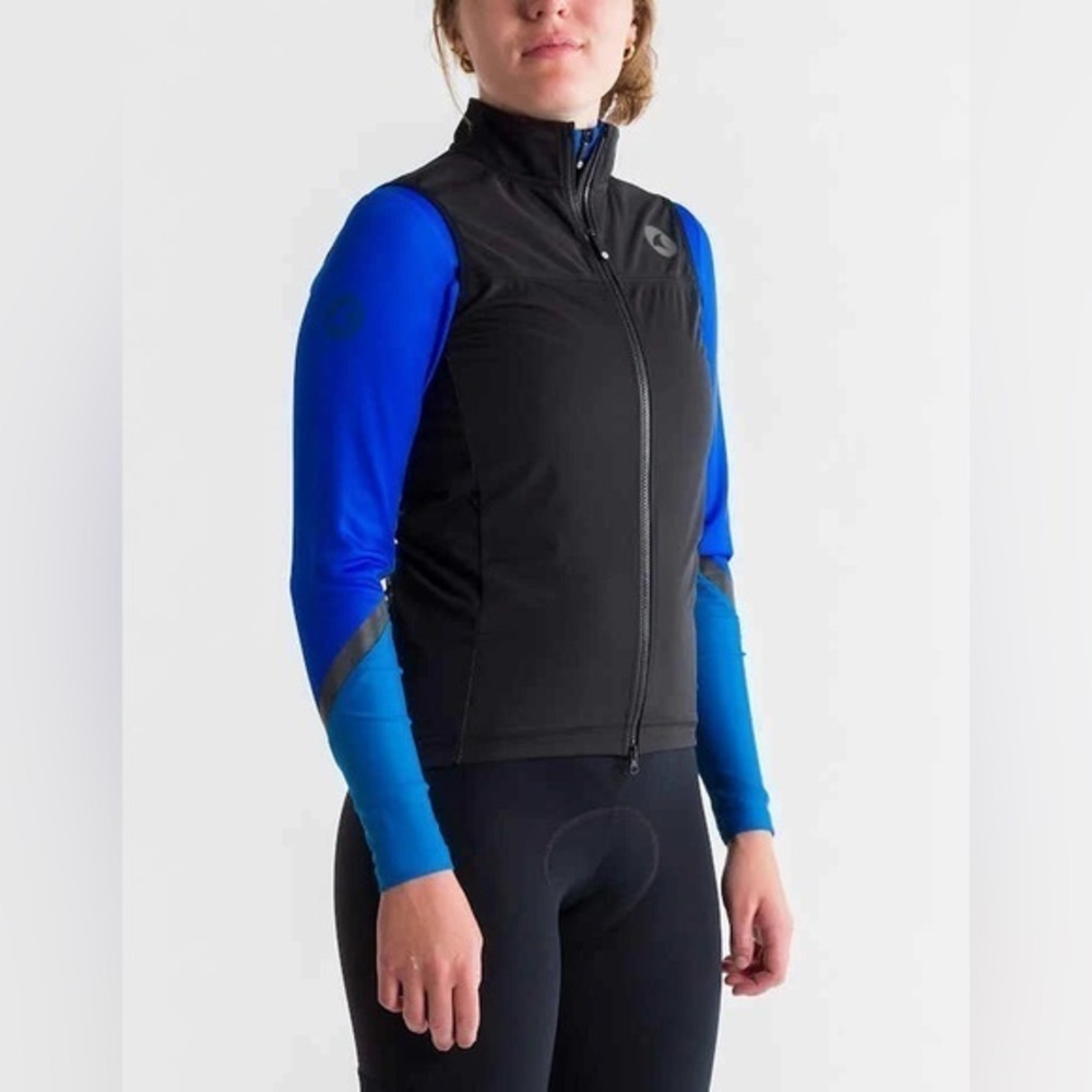 Second Skin Women’s Cycling Vest Size Medium Black Mesh Reflective Training